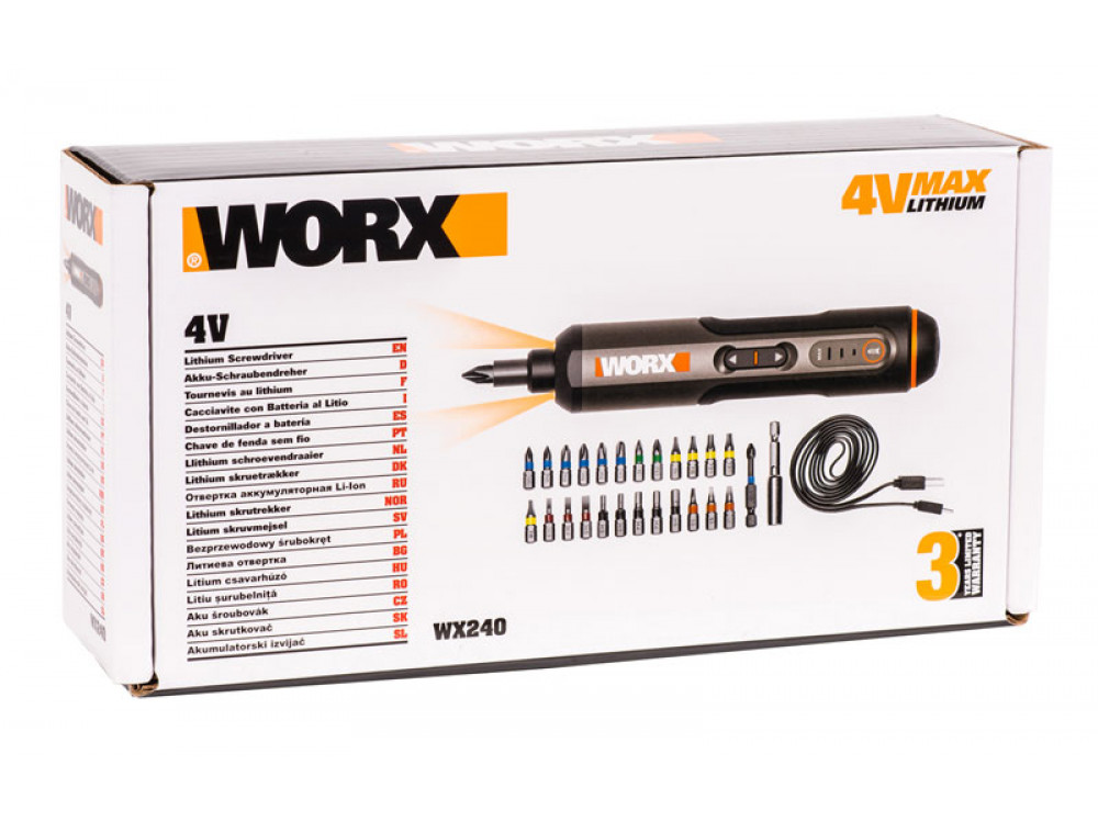Отвертка аккумуляторная WORX WX240