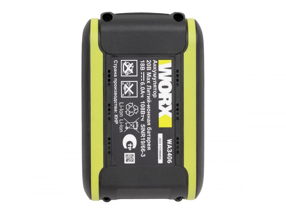 Аккумулятор WORX Professional WA3406 20В, 6 Ач Аккумулятор WORX Professional WA3406 20В, 6 Ач