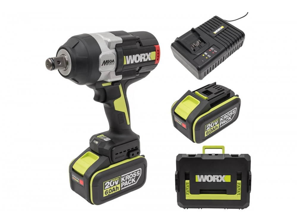 Гайковерт ударный аккумуляторный WORX Professional WU273.2 Гайковерт ударный аккумуляторный WORX Professional WU273.2