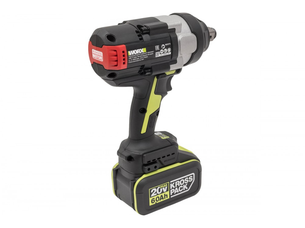 Гайковерт ударный аккумуляторный WORX Professional WU273.2 Гайковерт ударный аккумуляторный WORX Professional WU273.2