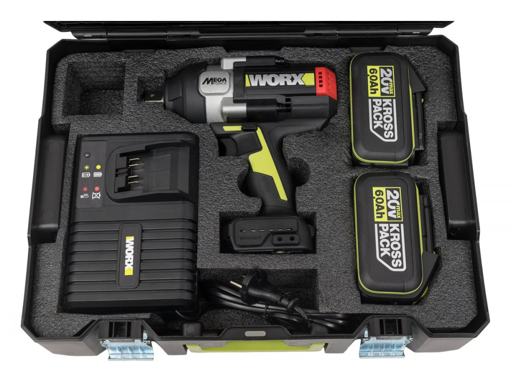Гайковерт ударный аккумуляторный WORX Professional WU273.2 Гайковерт ударный аккумуляторный WORX Professional WU273.2
