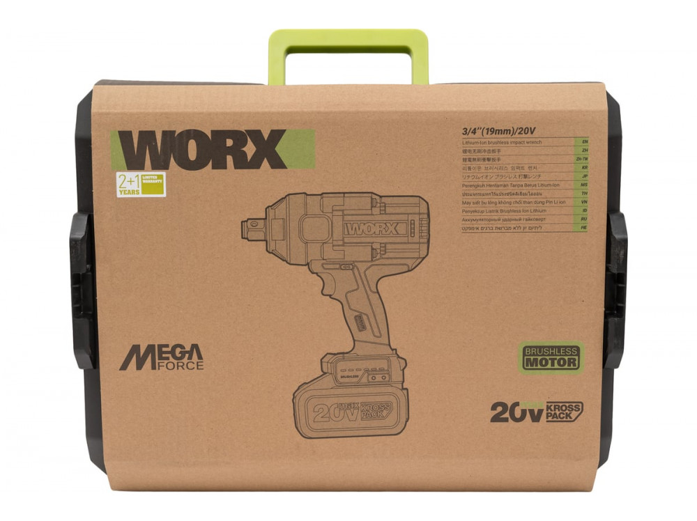 Гайковерт ударный аккумуляторный WORX Professional WU273.2 Гайковерт ударный аккумуляторный WORX Professional WU273.2