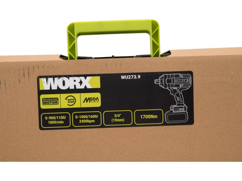 Гайковерт ударный аккумуляторный WORX Professional WU273.9 Гайковерт ударный аккумуляторный WORX Professional WU273.9