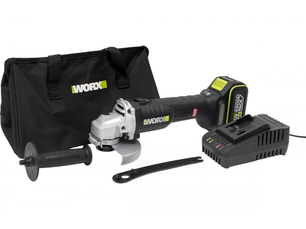 Угловая шлифмашина аккумуляторная WORX Professional WU809.3 Угловая шлифмашина аккумуляторная WORX Professional WU809.3