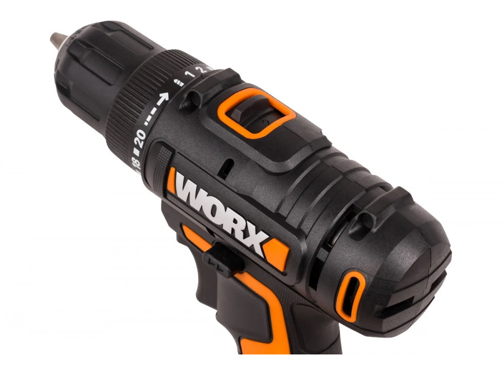 Дрель-шуруповерт аккумуляторная WORX WX100.2, 20В, 2Ач х2, ЗУ 0,4А, сумка Дрель-шуруповерт аккумуляторная WORX WX100.2, 20В, 2Ач х2, ЗУ 0,4А, сумка