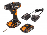 Дрель-шуруповерт аккумуляторная WORX WX100.2, 20В, 2Ач х2, ЗУ 0,4А, сумка