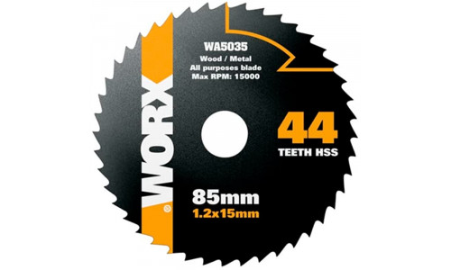 Пильный диск по металлу WORX WA5035 44T HSS