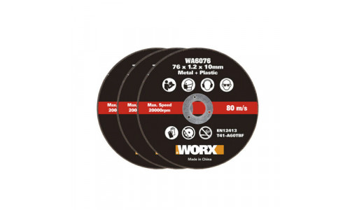 Отрезной диск по металлу WORX WA6076.3 3шт