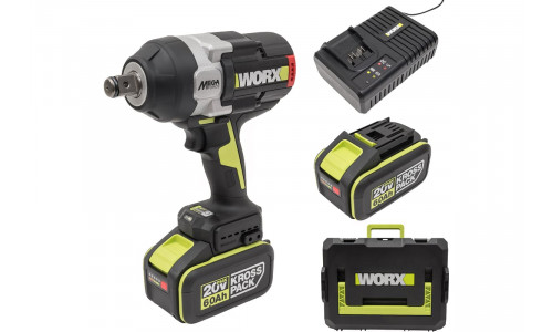 Гайковерт ударный аккумуляторный WORX Professional WU273.2
